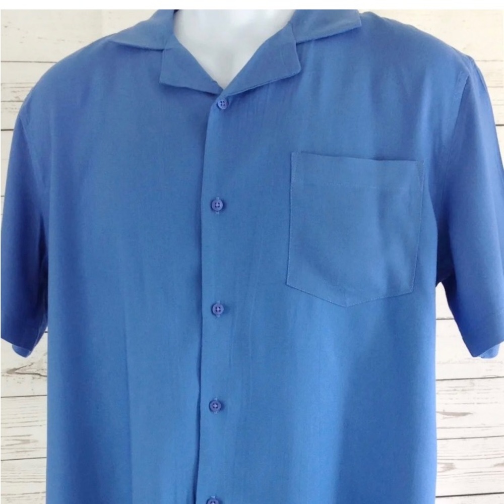 NEW Shore Leave Men short sleeve shirt Jonas Powder Blue, NWT, Sz M - MSRP $106
